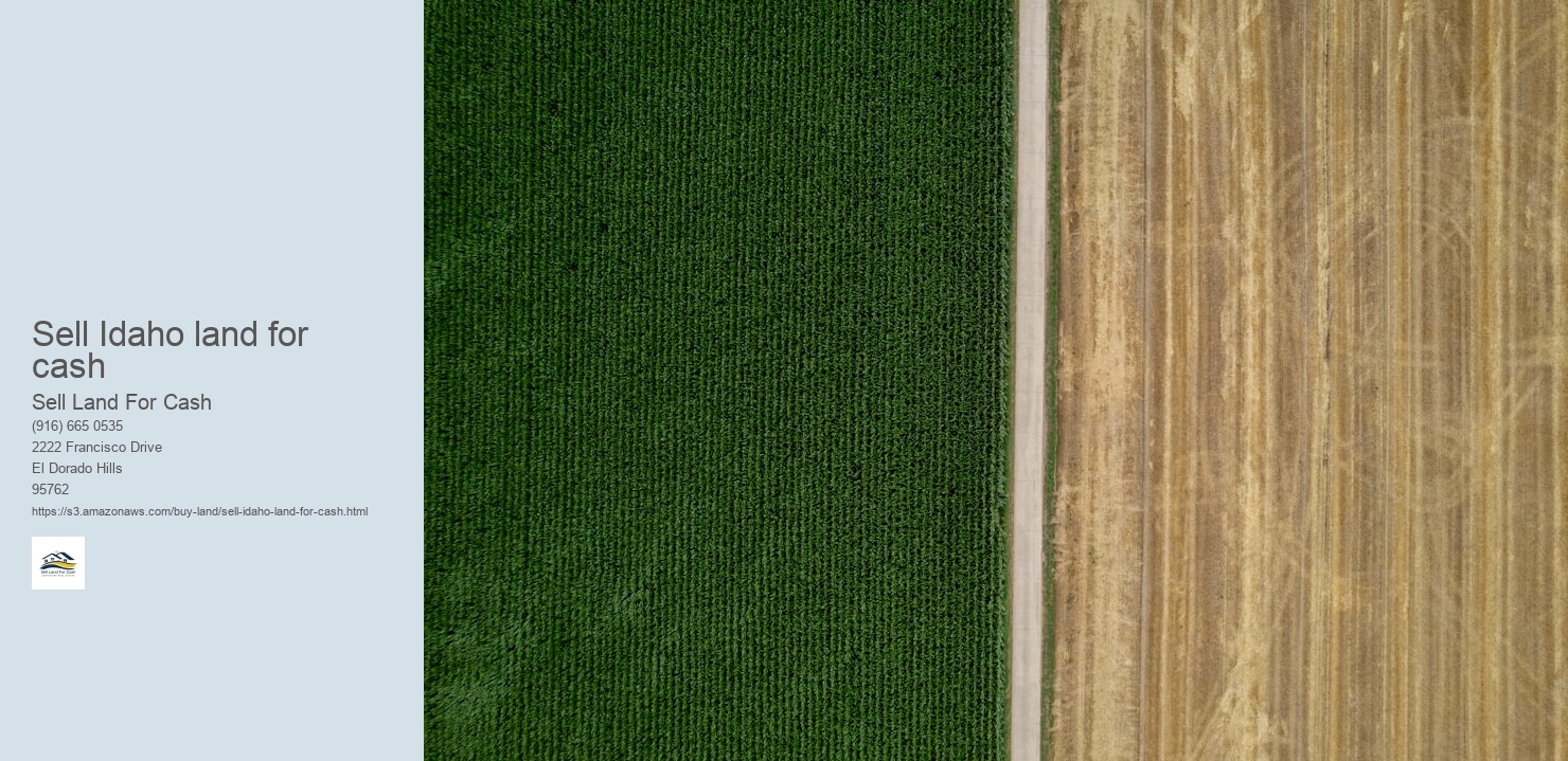 Sell Idaho land for cash