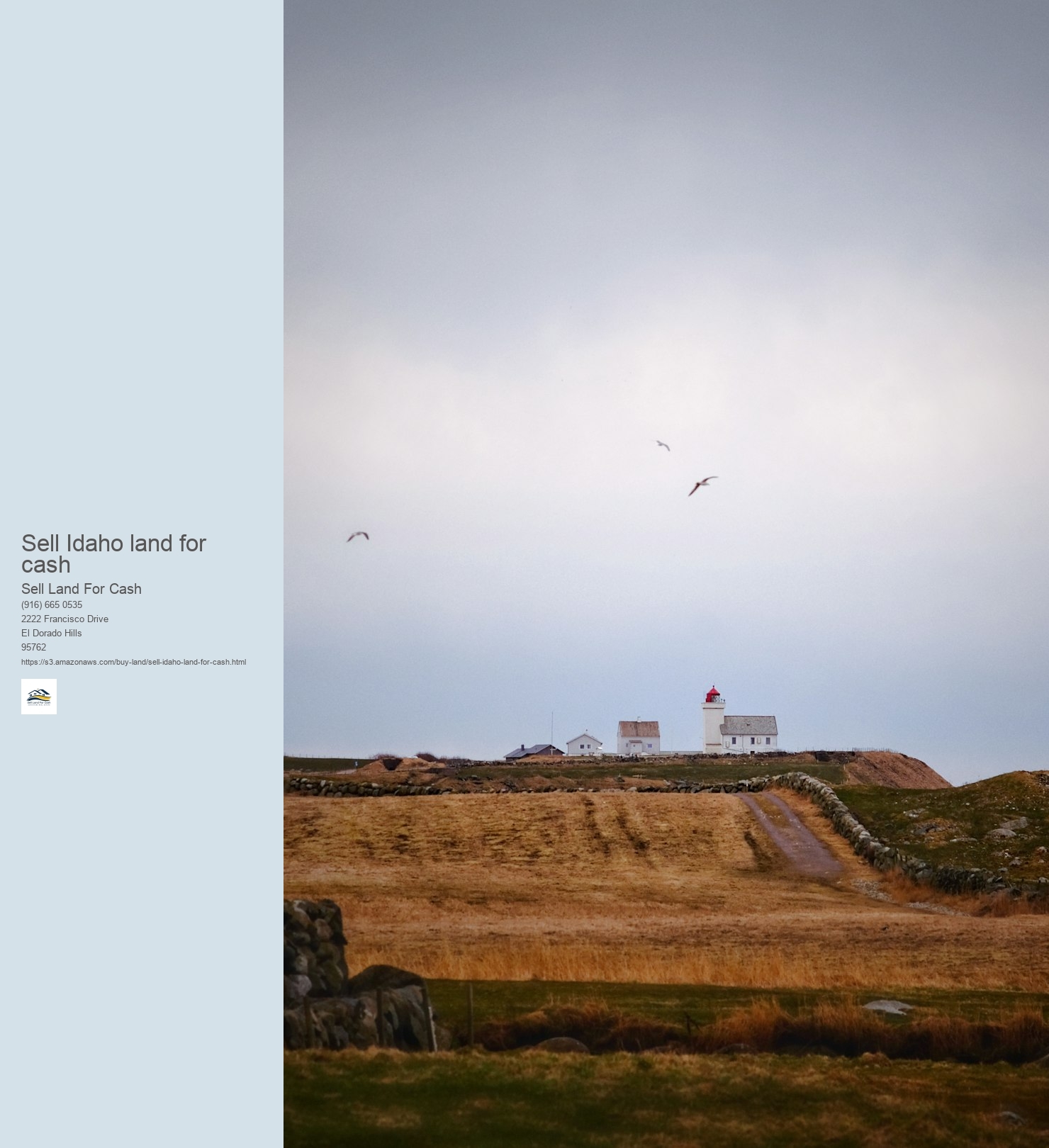 What is the process for offering Idaho land for cash?