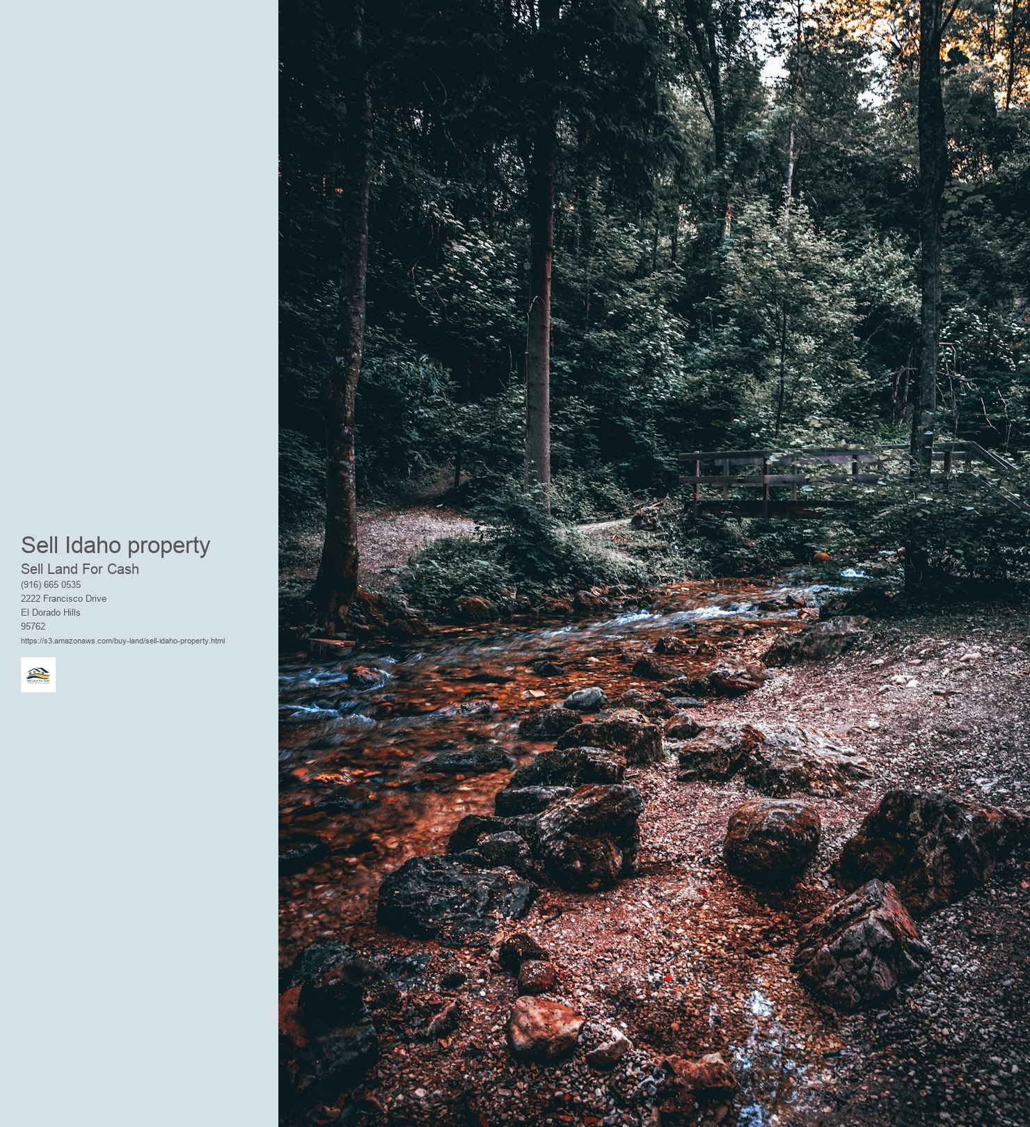 What is the tax implications of selling Idaho land for cash?