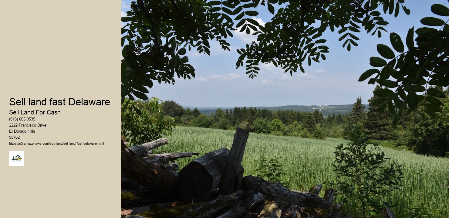 Sell land fast Delaware