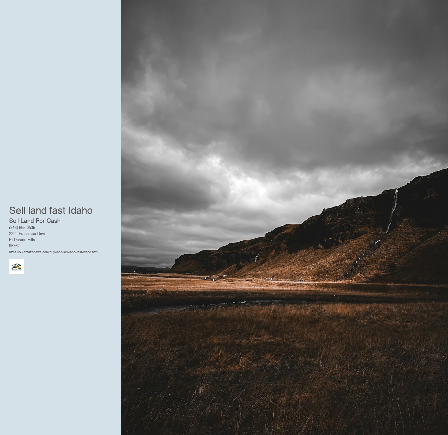 What is the process for marketing Idaho land for cash money?