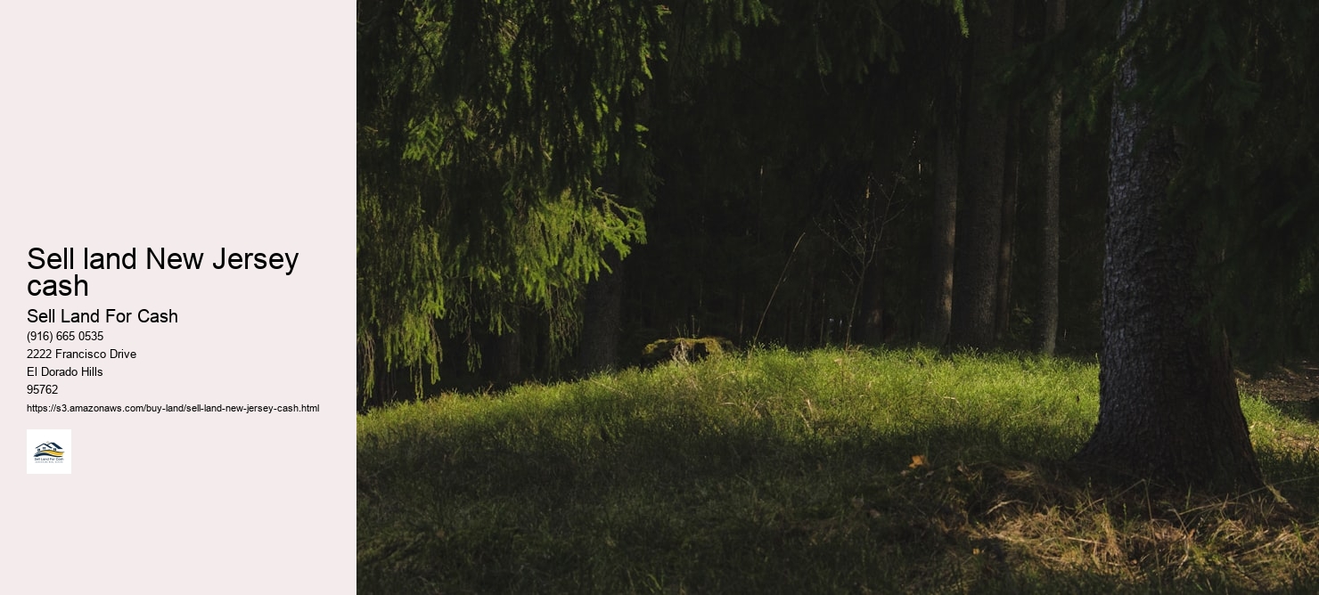 Sell land New Jersey cash