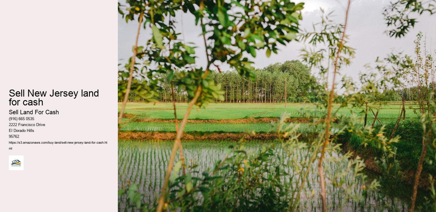 Sell New Jersey land for cash