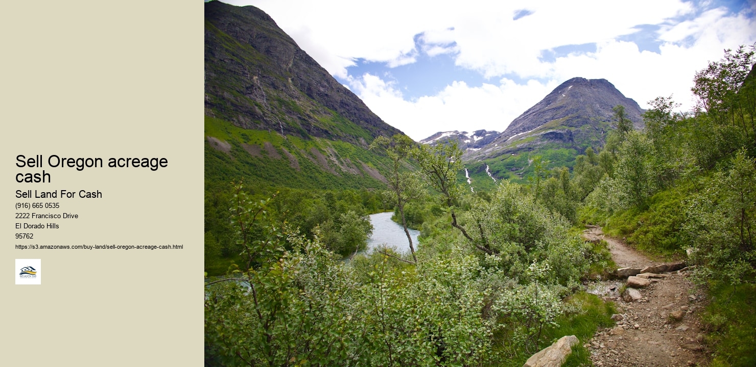 Sell Oregon acreage cash