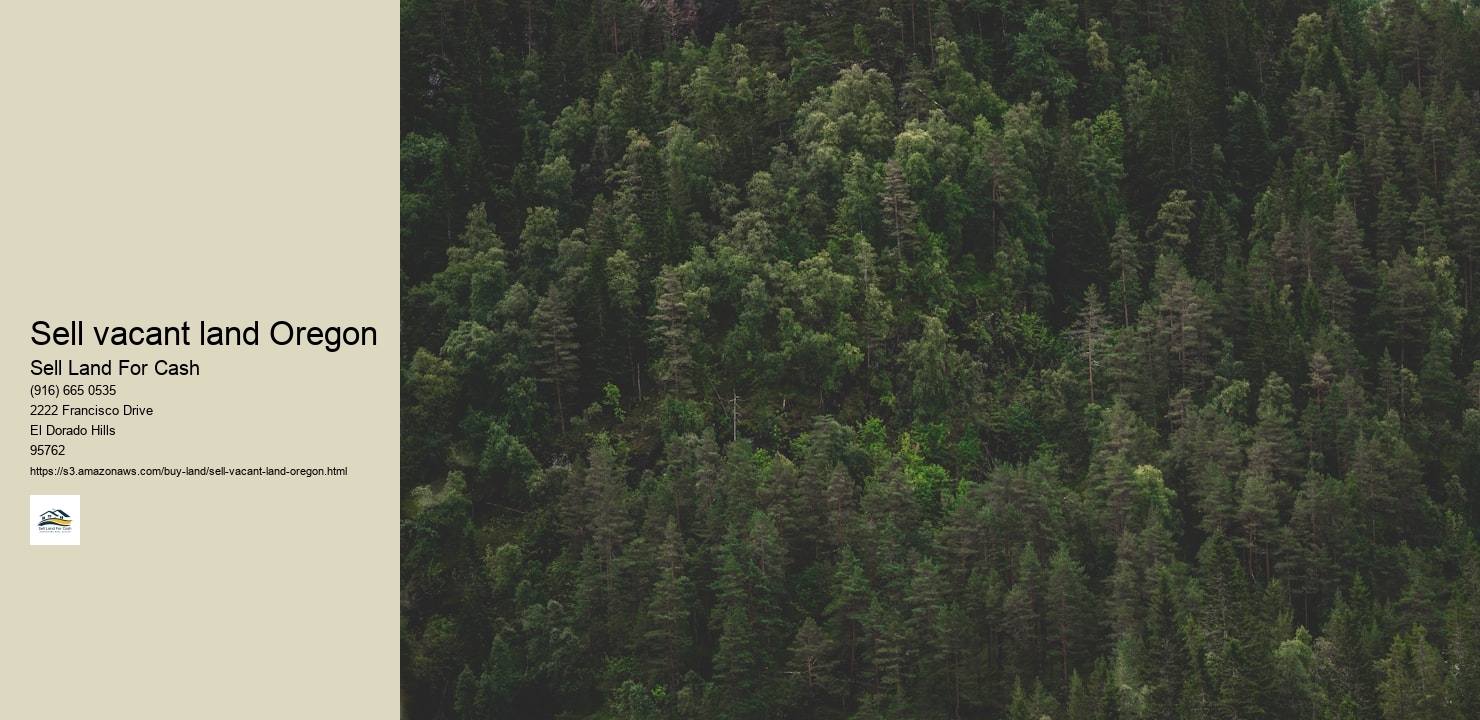 Sell vacant land Oregon