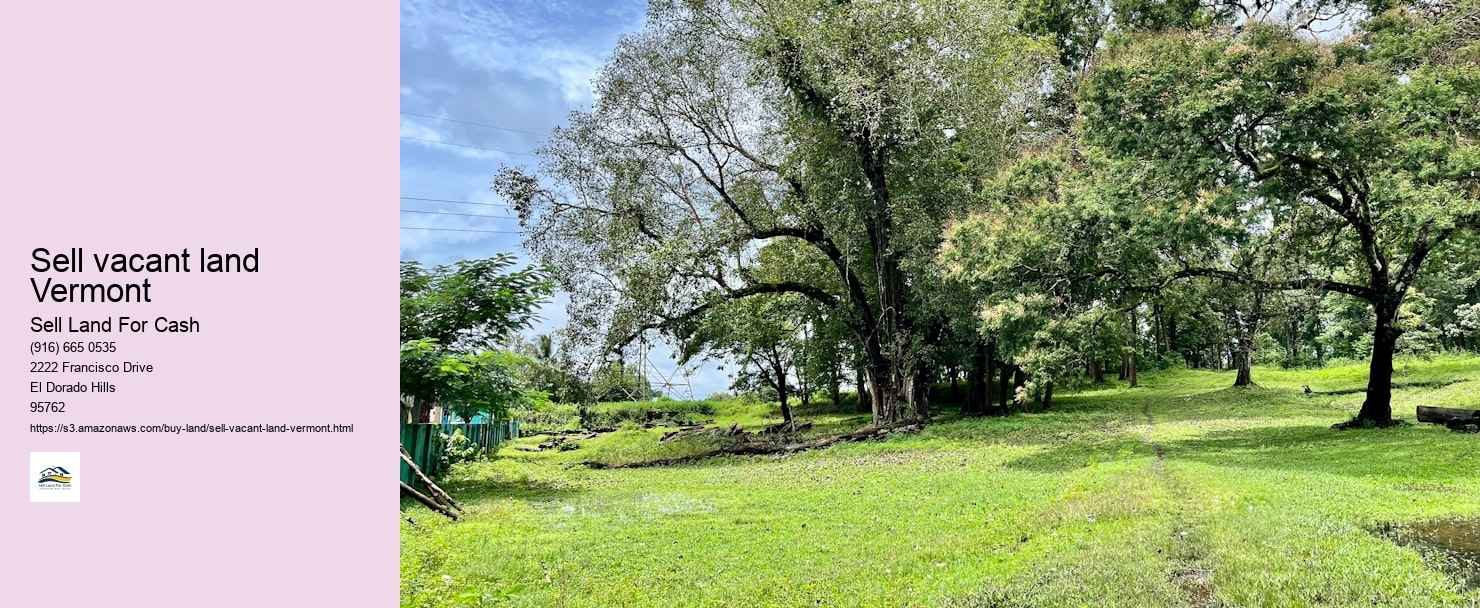 Sell vacant land Vermont