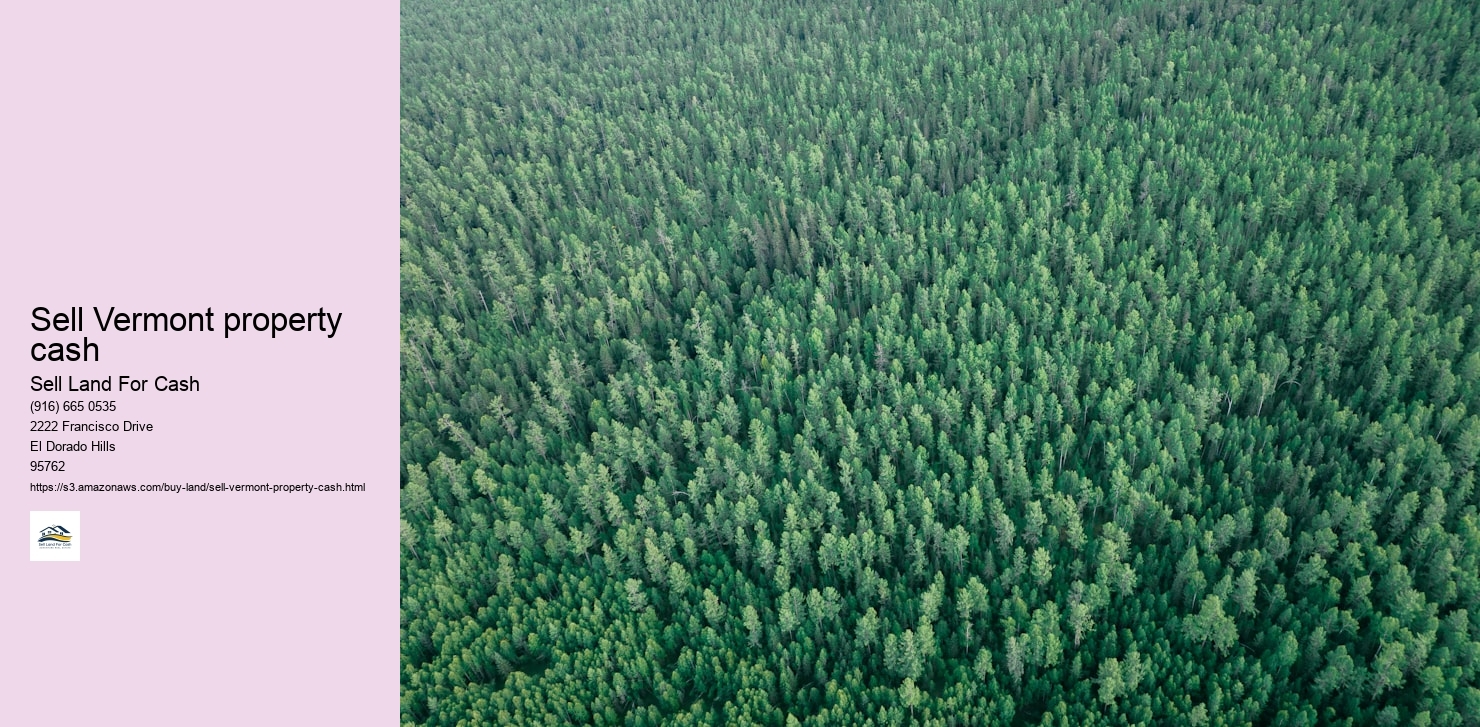 Sell Vermont property cash