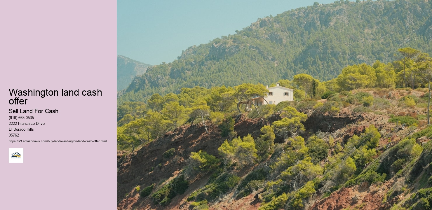 Washington land cash offer