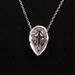 Flawless 2.8 ct Pear Shape Simulant Diamond Necklace with Cross