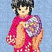 Japanese Girls With Fans Machine Embroidery Designs