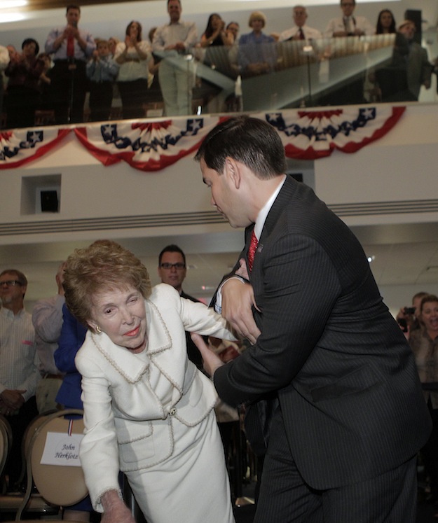 Nancy Reagan Falls Down