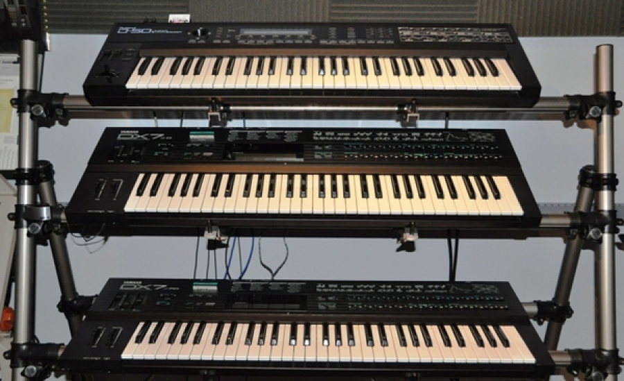 Roland D50 w/MEX, Yamaha DX7 IID, Yamaha DX7 FD (1988)
