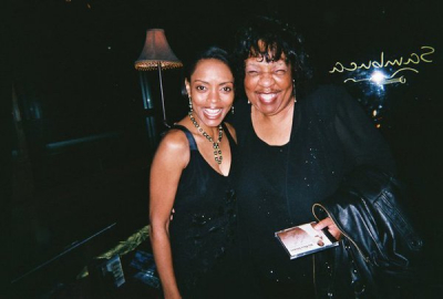 Lady Junn with good friend, that remarkable actress and singer, Maria Howell, best known for her work in The Color Purple