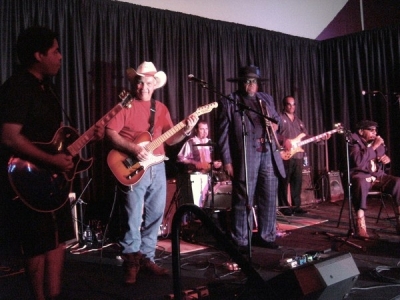 Chris Thomas King & Tabby Thomas  jammin with the APBBand in Baton Rouge.