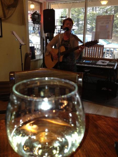 <p> Performing at the Lighthouse at Emily's</p>