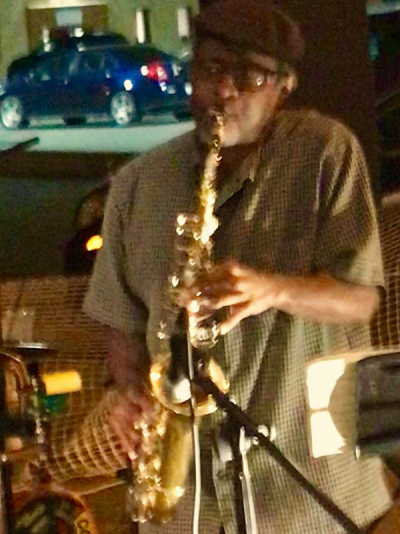Street Fair in Zanesville Air is Cold, Sax is Hot.
