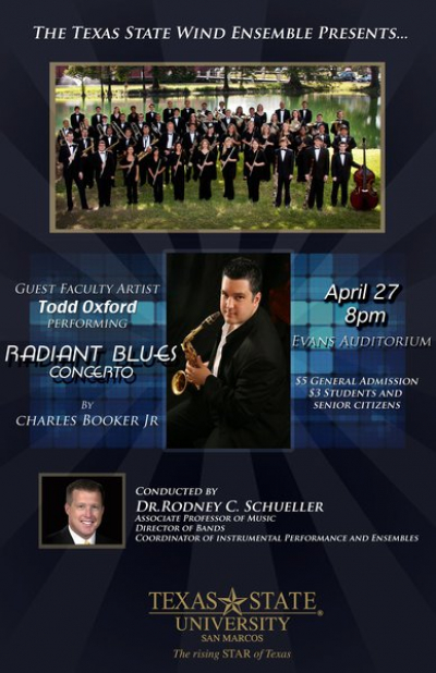 <p>Soloist with Texas State Wind Ensemble Poster </p>
<p>2010</p>