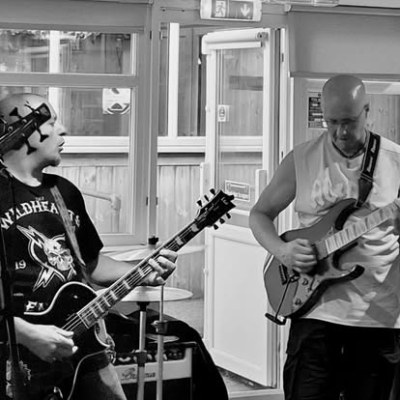 Playing at the Golden lion, Coedpoeth July 25