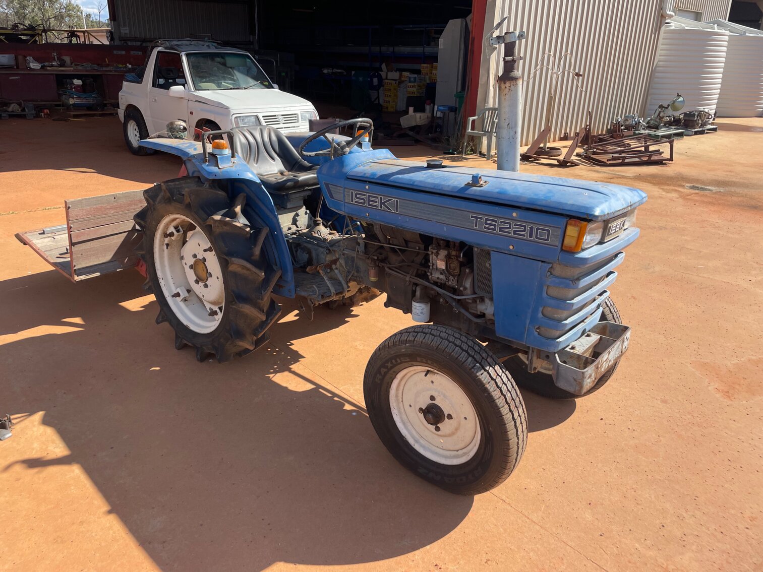 ISEKI T52210 4X2 TRACTOR WITH SLASHER AND CARRYALL - CHINCHILLA QLD
