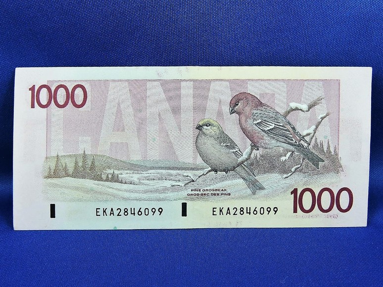 Image for 1988 MINT QUALITY $1000 UNCIRCULATED CANADIAN BANKNOTE