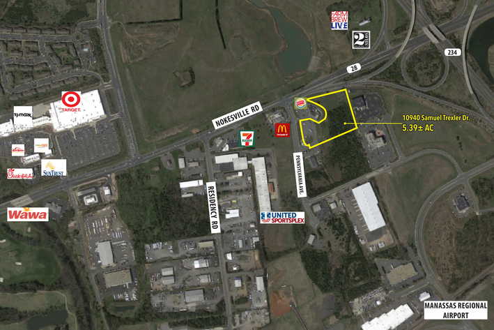 Image for 5.4 ± AC Commercial Parcel - Restaurant/Hotel/Brewery Site - 10940 Samuel Trexler Dr., Manassas, VA