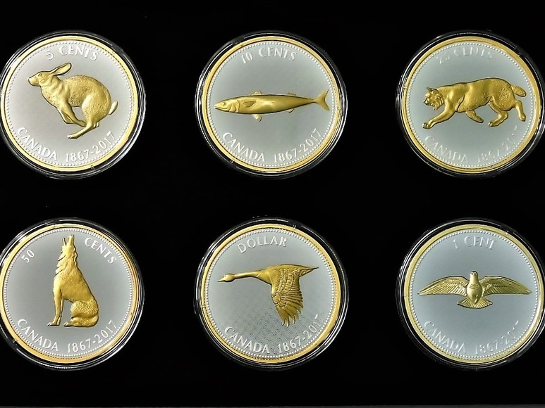 Image for GOLD SILVER 6-COINS BIG COIN SERIES ROYAL CANADIAN MINT