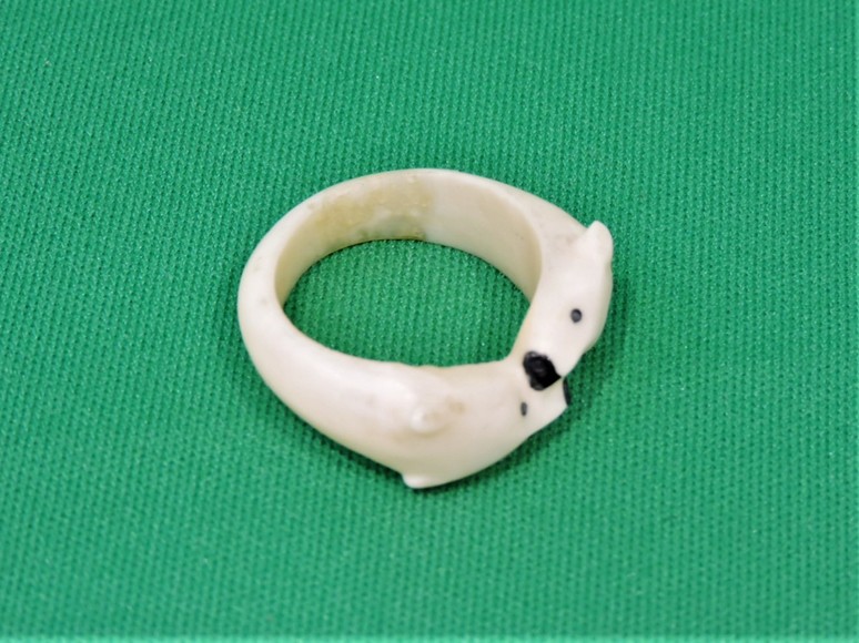 Image for PRESS HERE TO ENTER THE FOSSILIZED IVORY OR MAMMOTH TUSK CARVED RING AUCTION