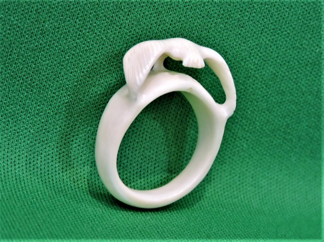 Image for PRESS HERE TO ENTER THE FOSSILIZED IVORY OR MAMMOTH TUSK CARVED RING AUCTION