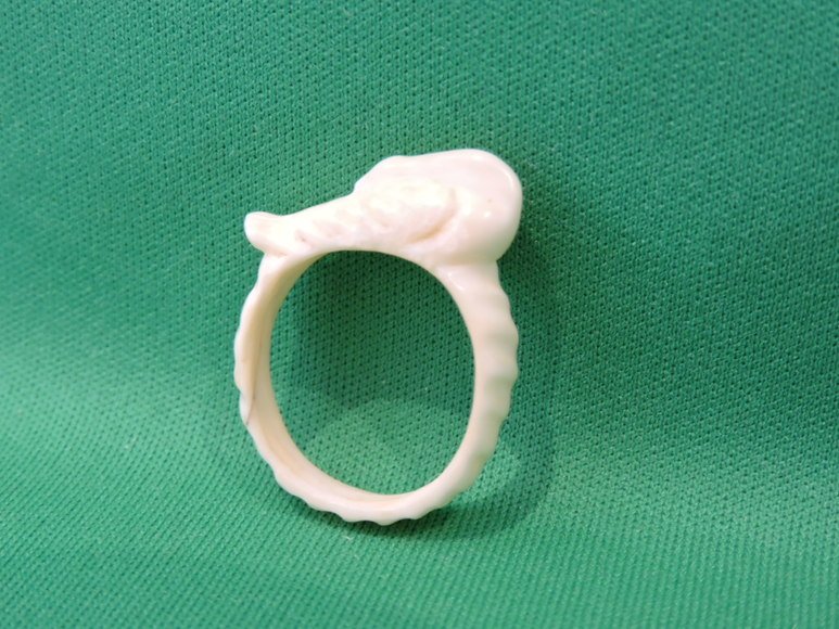 Image for PRESS HERE TO ENTER THE FOSSILIZED IVORY OR MAMMOTH TUSK CARVED RING AUCTION