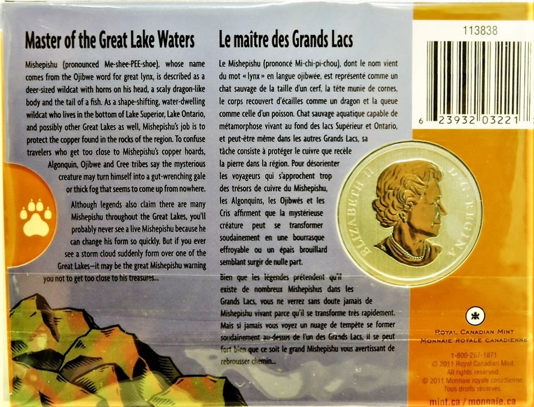 Image for MISHEPISHU MYSTERY ROYAL CANADIAN MINT 2011