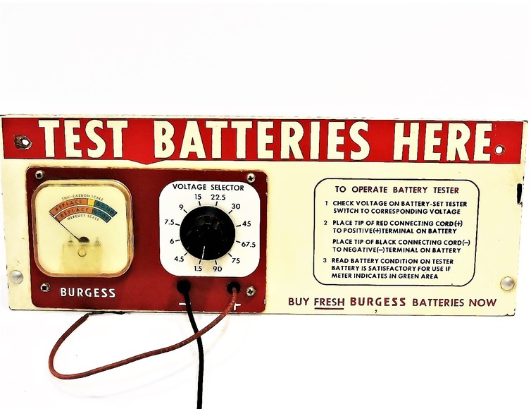 Image for BURGESS BATTERY TESTER VINTAGE RETRO