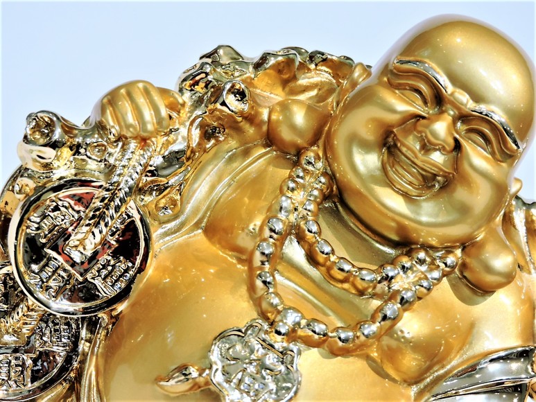 Image for BUDDHA!! THE GOLDEN LAUGHING BUDDHA LUCKY & HAPPINESS