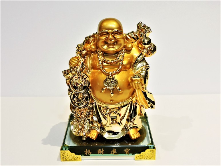 Image for BUDDHA!! THE GOLDEN LAUGHING BUDDHA LUCKY & HAPPINESS