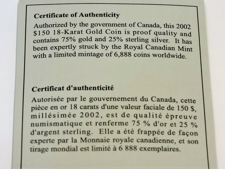 Image for GOLD COIN YEAR OF THE HORSE 2002 PROOF QUALITY RCM COIN