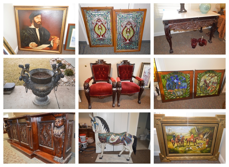 Online Only Auction – Furniture, Stained Glass, Antiques, Art, Statues, & More!