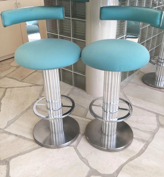 Image for Alderfer Online - Villanova, PA Part 1 Auction: 4-14-19 | Majestic Villanova Estate Features Quadrondo Dining Table by Erwin Nagel for Rosenthal, Designer Clothing, Chrome Bar Stools, Art Deco Dining Table, Enameled Painting, Decoratives & More!
