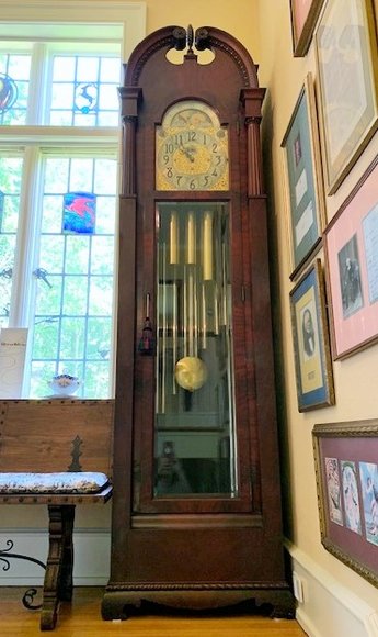 Image for Alderfer Online - Doylestown, PA: 8-6-19 | Featuring Bailey Banks & Biddle Tall Case Clock, Chippendale Style Dining Chairs, Signed Sculptures, Decorative Accessories, Artwork, Outdoor Furniture, Weber Grill & More