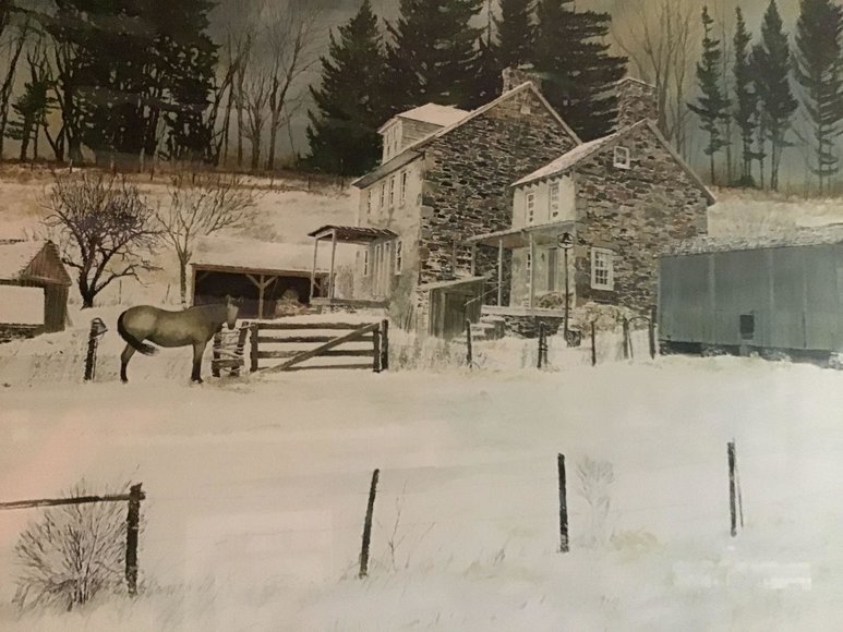 Image for Alderfer Online - Sunrise Farm in Sellersville, PA | Household Items Including Henkel-Harris Dining Table, Step Back Cupboard, Taxidermy, Primitive Crocks & Tools, 1737 Cast Iron Stove Plate & More