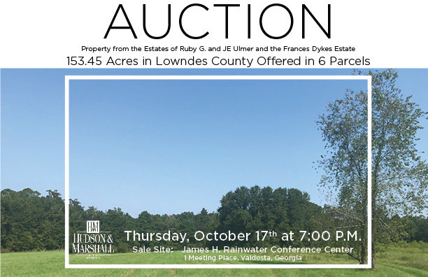 Image for Live Auction - October 17, 2019    153+ Acres in Lowndes County, Georgia