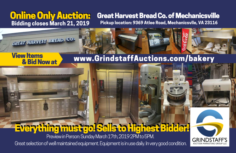 Image for Great Harvest Bread Co. of Mechanicsville VA 23116 Bakery Liquidation Online Auction