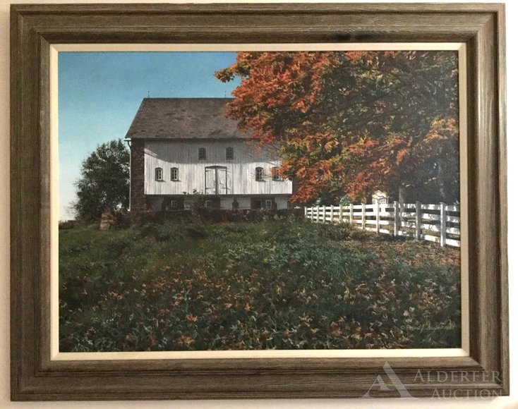 Image for Alderfer Online - Yardley, PA: 10-14-19 | Features Fine Furniture, Art & Home Furnishings Including Howard Szmolko Trestle Dining Table, Outdoor Street Clock, Figural Fountain, Queen Anne Sideboard, Oil Paintings, Persian Rugs & More