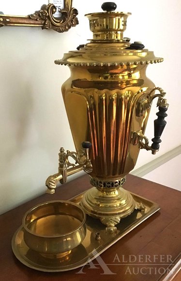 Image for Alderfer Online - Bryn Mawr, PA: 10-13-19 | Features Fine Home Furnishings & Antiques Including Oriental Rugs, Hepplewhite Chest of Drawers, Russian Brass Samovar, Oil Paintings, Royal Doulton, Concrete Urn Statuaries, Men’s Designer Clothing & More