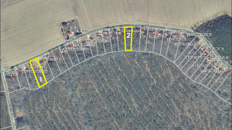 Image for Offerings 1-3 of 12 - Two (2) 0.75 AC Residential Building Lots - King & Queen County, VA – Travellers Rd., Shacklefords, VA 23156