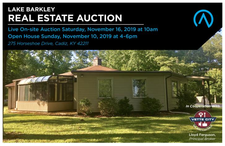 Image for Lake Barkley Real Estate Auction: 275 Horseshoe Dr., Cadiz