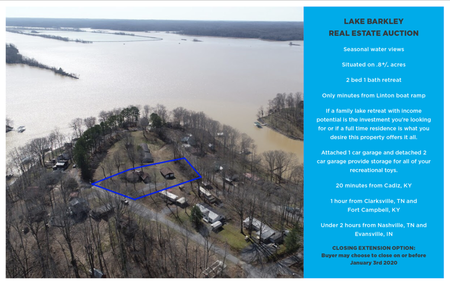 Lake Barkley Real Estate Auction 275 Horseshoe Dr., Cadiz