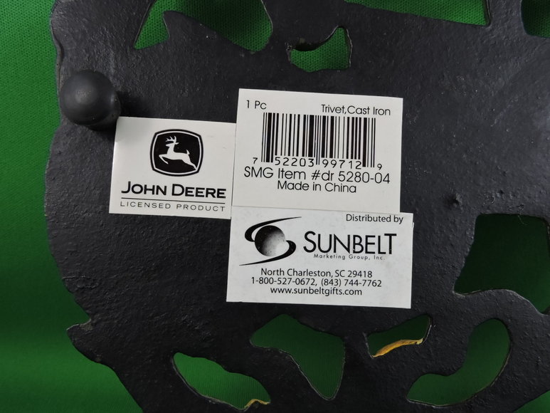 Image for John Deere Cast Iron Trivet - Kitchen Cooking