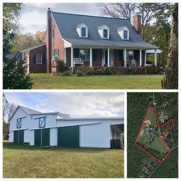 Image for 3 BR/2 BA Brick Home w/Large Barn, Riding Ring & Pond on 21.8 +/- Fenced Acres in Louisa County, VA