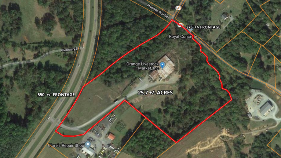 Image for 25.7 +/- Acres of Valuable Industrial Real Estate w/550' of Rt. 15 Frontage--Orange County, VA