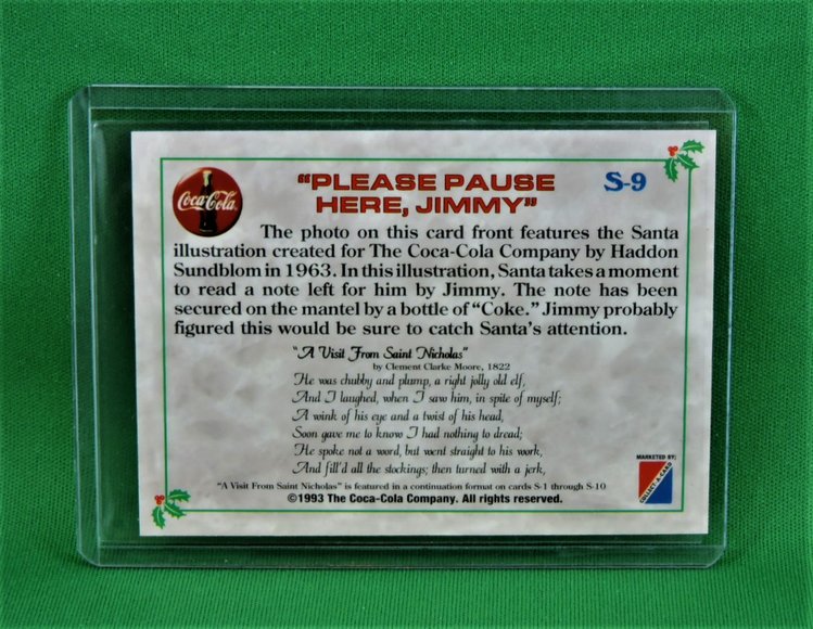 Image for Coca Cola Santa -1993 Collect-A-Card Coca Cola Series