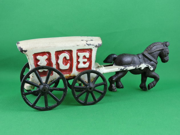 Image for Horse Drawn Ice Delivery Wagon Vintage 1920's-30s